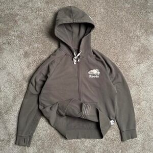 ROOTS CLASSIC LOGO "SAGE" ZIP UP HOODIE